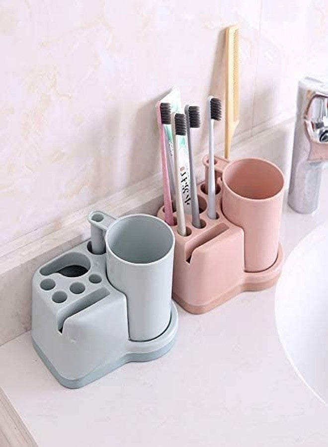 Wisik enterprise Toothbrush Holders for Bathrooms | 1 Cup Toothbrush Holder Wall Mounted with Toothpaste Dispenser | Large Capacity Tray, Cosmetic Drawer Tooth Brushing Holder (1) - Image 4