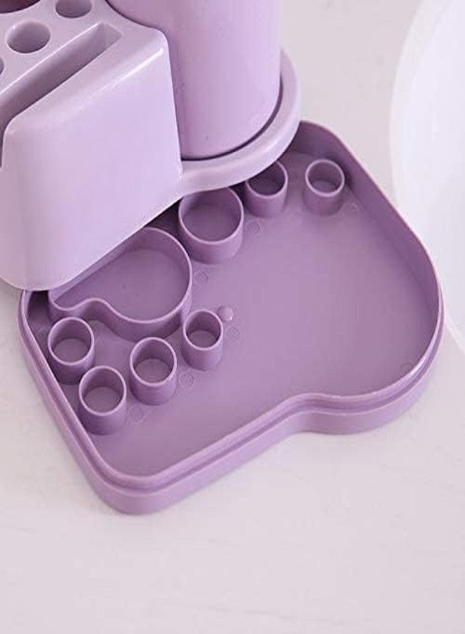 Wisik enterprise Toothbrush Holders for Bathrooms | 1 Cup Toothbrush Holder Wall Mounted with Toothpaste Dispenser | Large Capacity Tray, Cosmetic Drawer Tooth Brushing Holder (1) - Image 2
