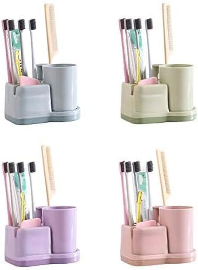 Wisik enterprise Toothbrush Holders for Bathrooms | 1 Cup Toothbrush Holder Wall Mounted with Toothpaste Dispenser | Large Capacity Tray, Cosmetic Drawer Tooth Brushing Holder (1) - Image 5