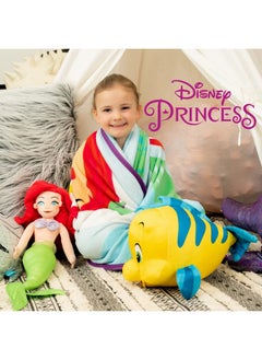 Franco The Little Mermaid Kids Bedding Super Soft Plush Cuddle Pillow Buddy Standard Ariel  - Image 2