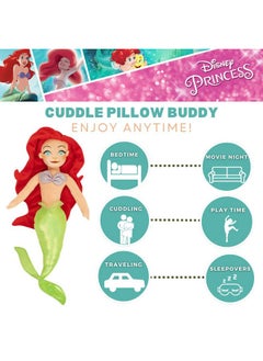 Franco The Little Mermaid Kids Bedding Super Soft Plush Cuddle Pillow Buddy Standard Ariel  - Image 3