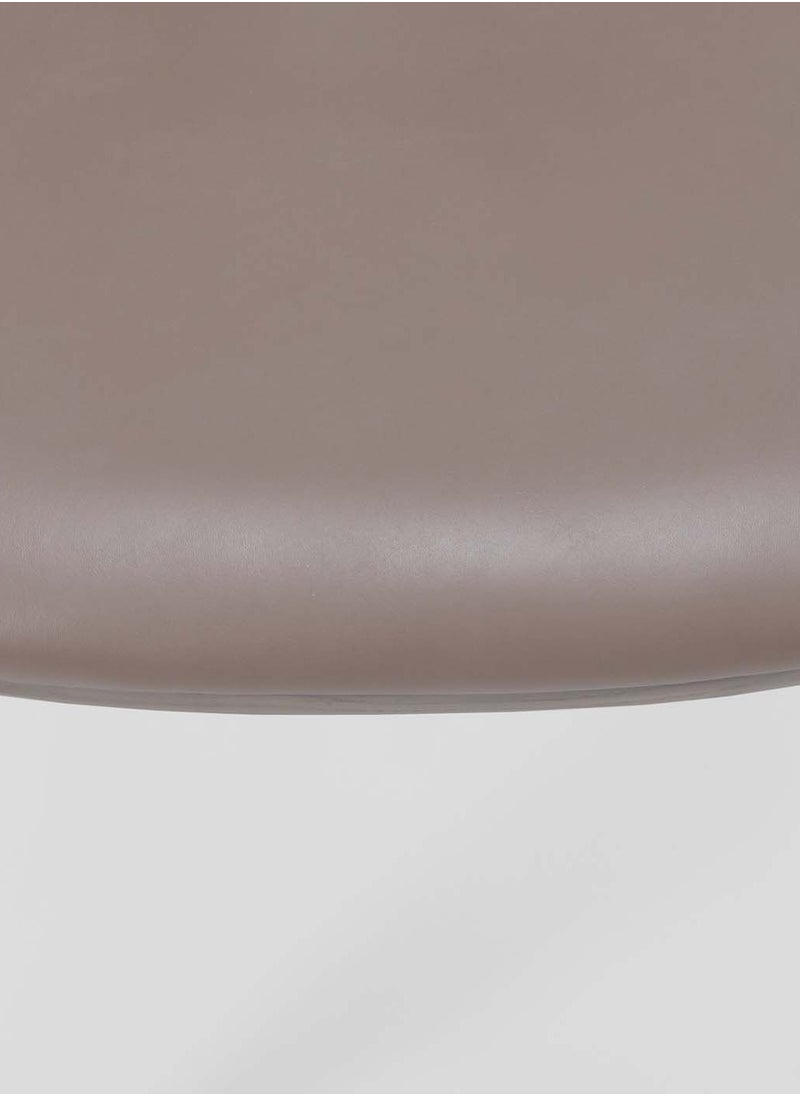 AL HUZAIFA FURNITURE Vinci Dining Chair, Upholstered With Bonded Leather, Grey Ashwood Legs  - Image 3