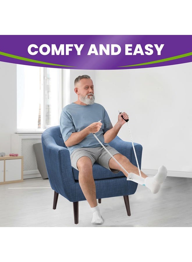 MARS WELLNESS Deluxe Molded Sock Aid Donner - Foam Grip Handles - 31" Adjustable Cords - Sock Helper Stocking Slider - Elderly, Senior, Pregnant Diabetics (Colors May Vary) - 1 Pack - Image 5