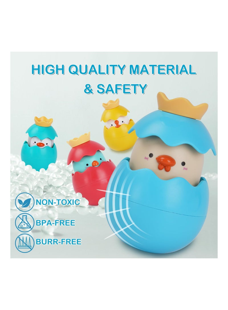 SOLARAE Bath Toy for Toddlers, 1-3 Bathtub Toy with Fishing Floating Squirts Toy Water Scoop Swimming Egret Bird and Stacking Cups, No Mold Fishing Game, Harmless for Infants for Boys Grils(6 Pack) - Image 2