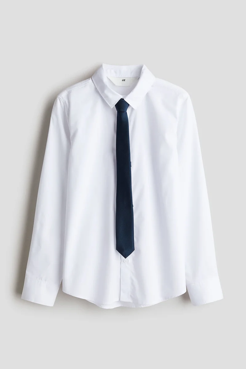 H&M 2-piece shirt and tie set