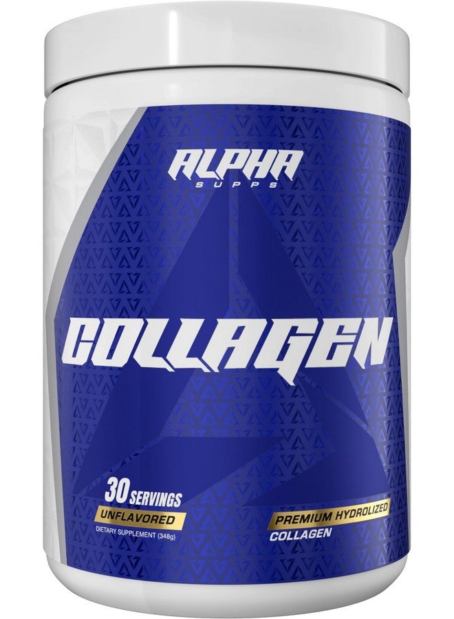 Alpha Supps Premium Hydrolyzed Collagen Protein Powder - Collagen Peptides Supplement for Men & Women with Digestive Enzymes - 30 Servings (Unflavored) - Image 1