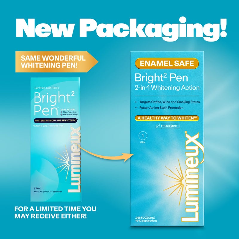Lumineux 2-in-1 Whitening Pen (1 Pack) Enamel Safe and Clinically Proven to Whiten Without The Sensitivity - Removes Coffee, Tea, and Smoking Stains - Image 2