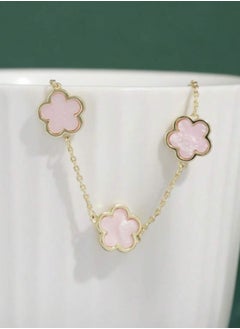 YUCCA Elegant Rose Bracelet in Gold with a Pink Interior  - Image 2