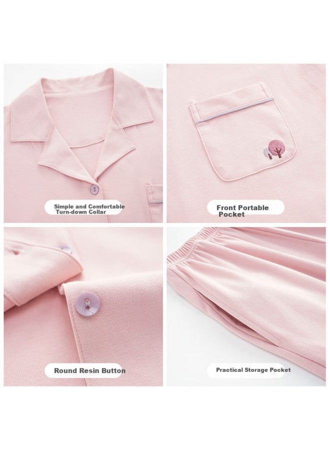 Liberal Ziyouxi Women's Pajamas , Pure Cotton Home Wear Set, Long Style For Autumn And Winter, Can Be Worn Outside, Cardigan, Casual And Simple - Image 2