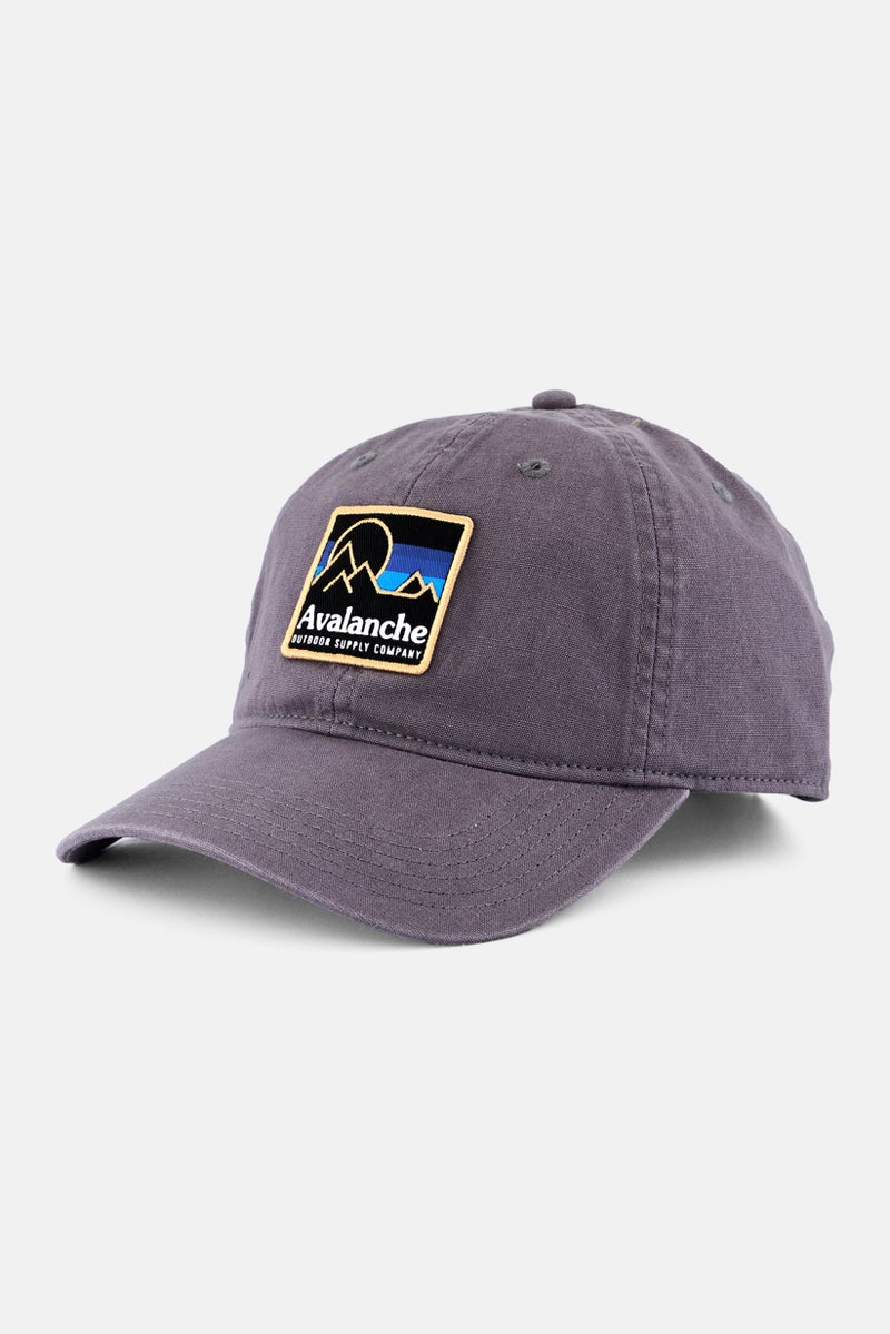 Avalanche Men Embroidered Logo Adjustable Cap, Grey - Image 1