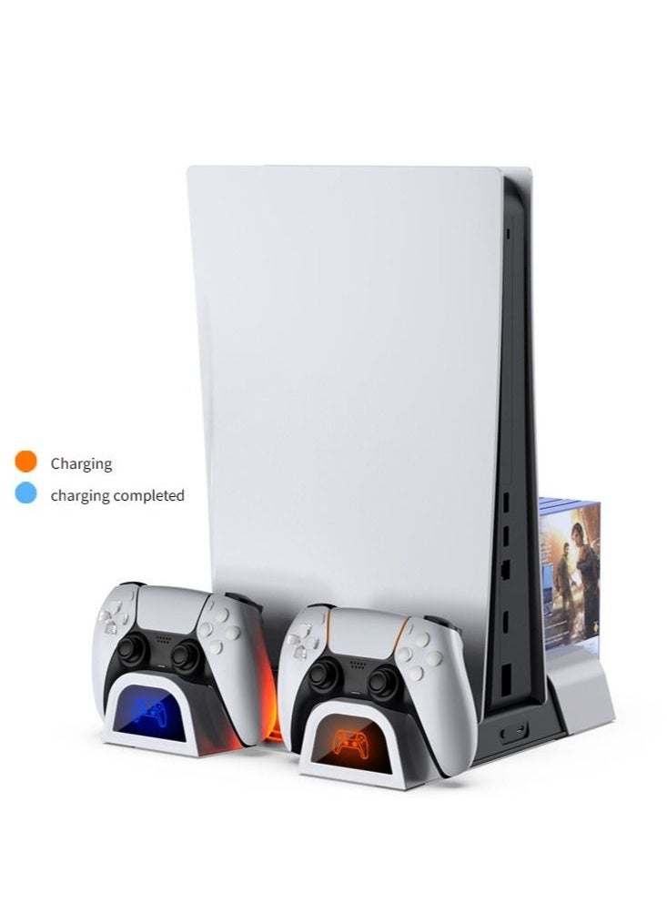 NIBEMINENT For PS5 radiator + handle charger + multi-function PS5 storage base  - Image 1