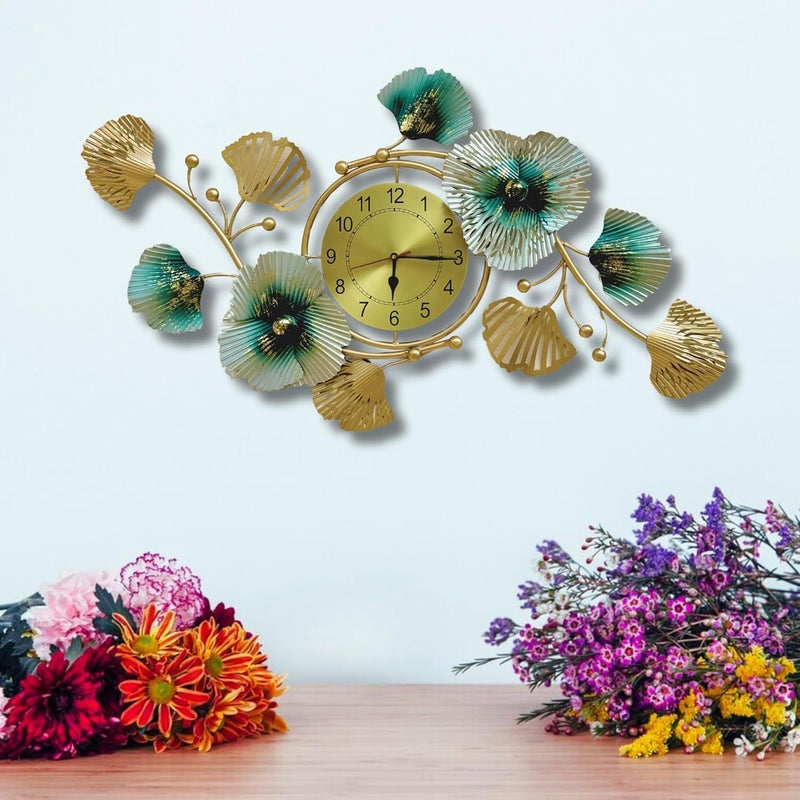 pranjals house pranjals house Wall Clock Metal Wall Decor/Wall Sculpture/Wall Hanging Home Decoration Perfect for Living Room/Hotel/Restaurant/Bedroom/Drawing Room (Size 36x20 Inch) - Image 2