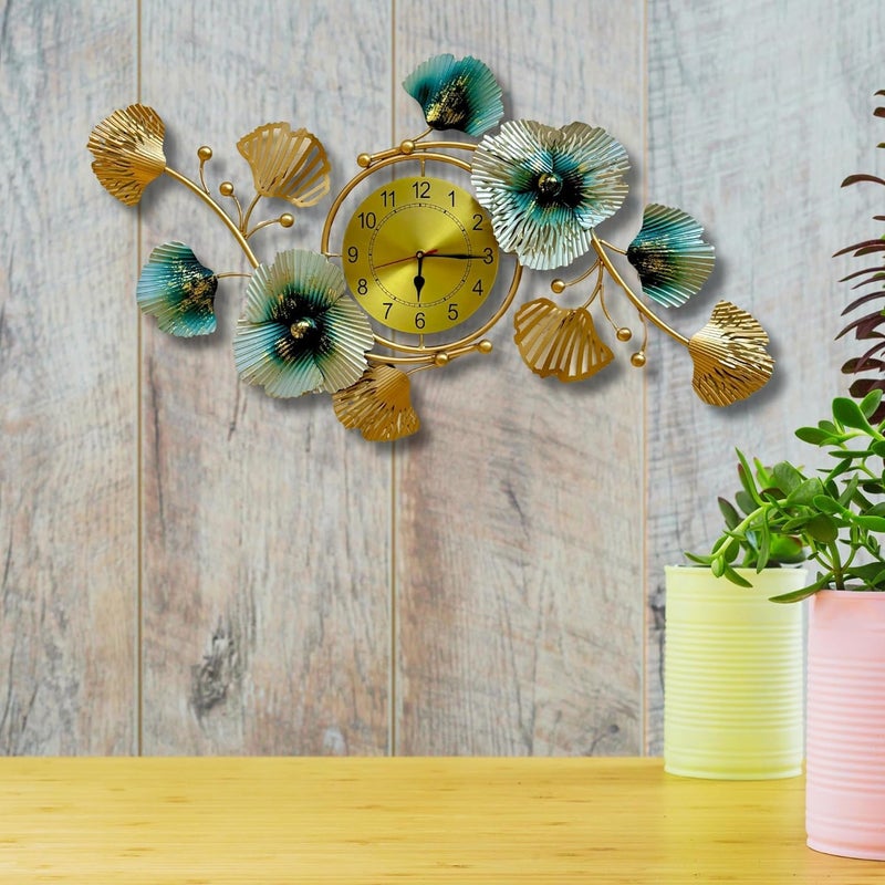 pranjals house pranjals house Wall Clock Metal Wall Decor/Wall Sculpture/Wall Hanging Home Decoration Perfect for Living Room/Hotel/Restaurant/Bedroom/Drawing Room (Size 36x20 Inch) - Image 3