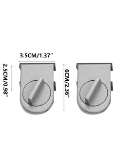 Oasisgalore 2PCS Adjustable Window Safety Locks Sliding Sash Stopper Cabinet Locks Straps Security Anti-Theft Lock for Kids(Silver)  - Image 2