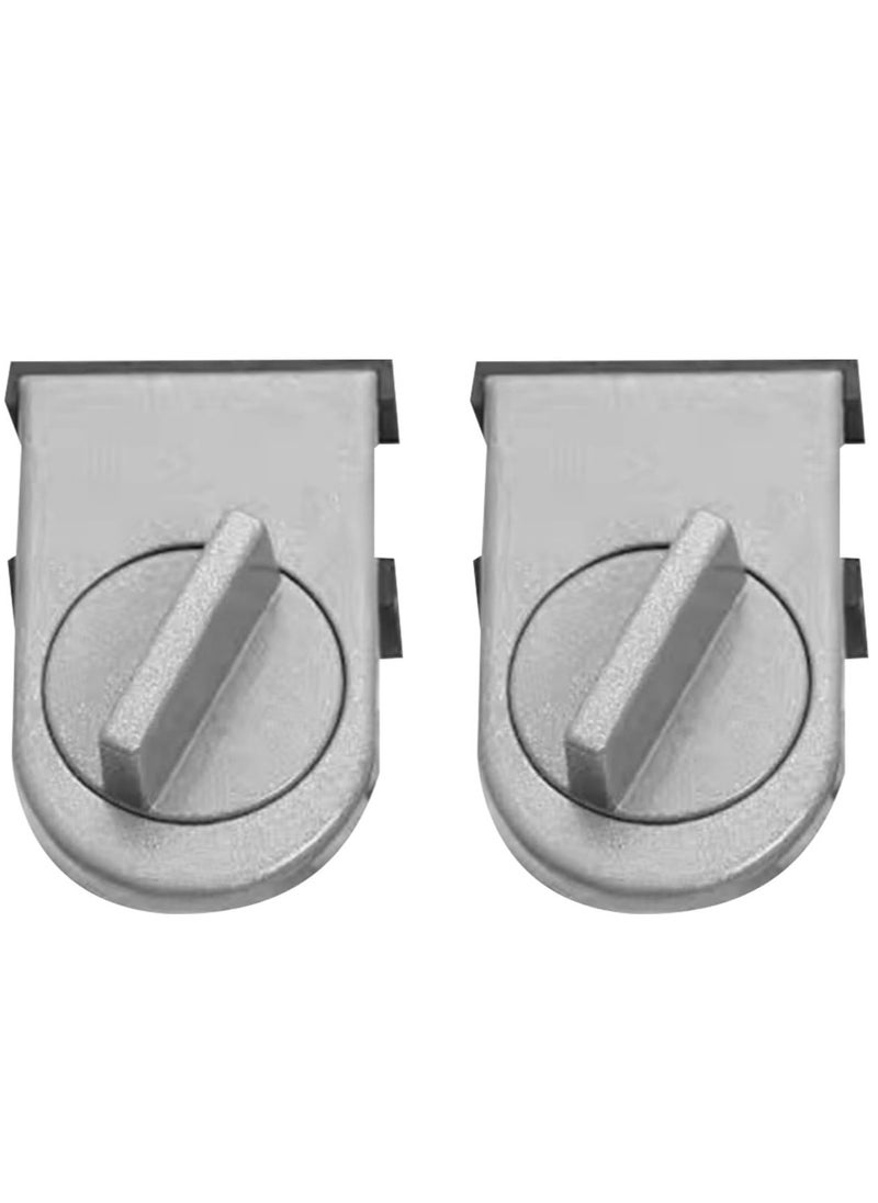 Oasisgalore - 2PCS Adjustable Window Safety Locks Sliding Sash Stopper Cabinet Locks Straps Security Anti-Theft Lock for Kids(Silver) - Image 1