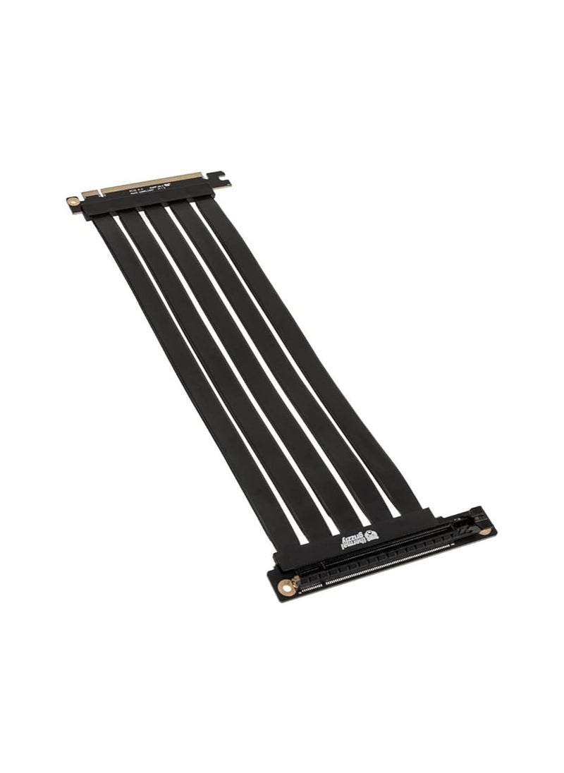 Thermal Grizzly PCIe 4.0 Riser Cable 30cm Long, Flexible Riser Cable PCI-e 4.0 x16 for Easy Insertion of Expansion Cards, Full Speed 16x PCIe Riser Extender Compatible with Computer Graphics Cards