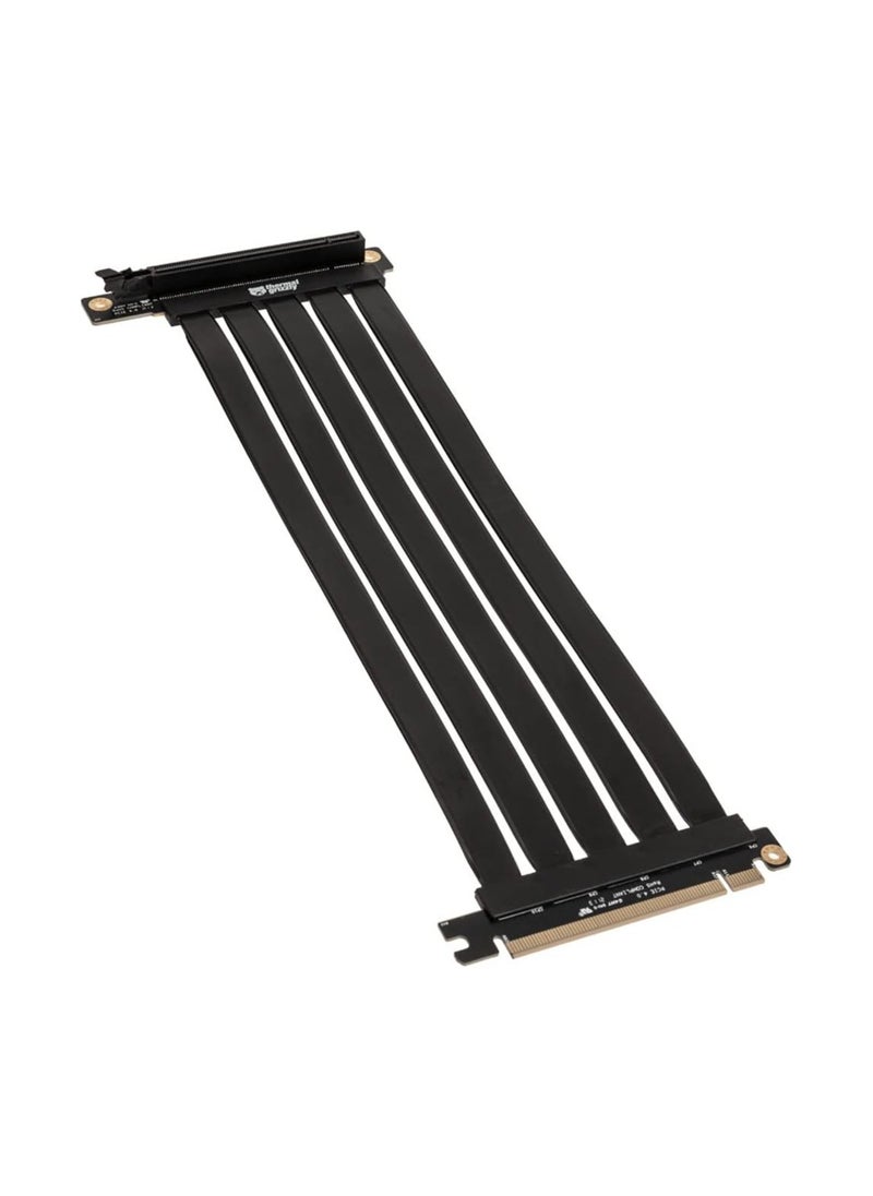 Thermal Grizzly PCIe 4.0 Riser Cable 30cm Long, Flexible Riser Cable PCI-e 4.0 x16 for Easy Insertion of Expansion Cards, Full Speed 16x PCIe Riser Extender Compatible with Computer Graphics Cards