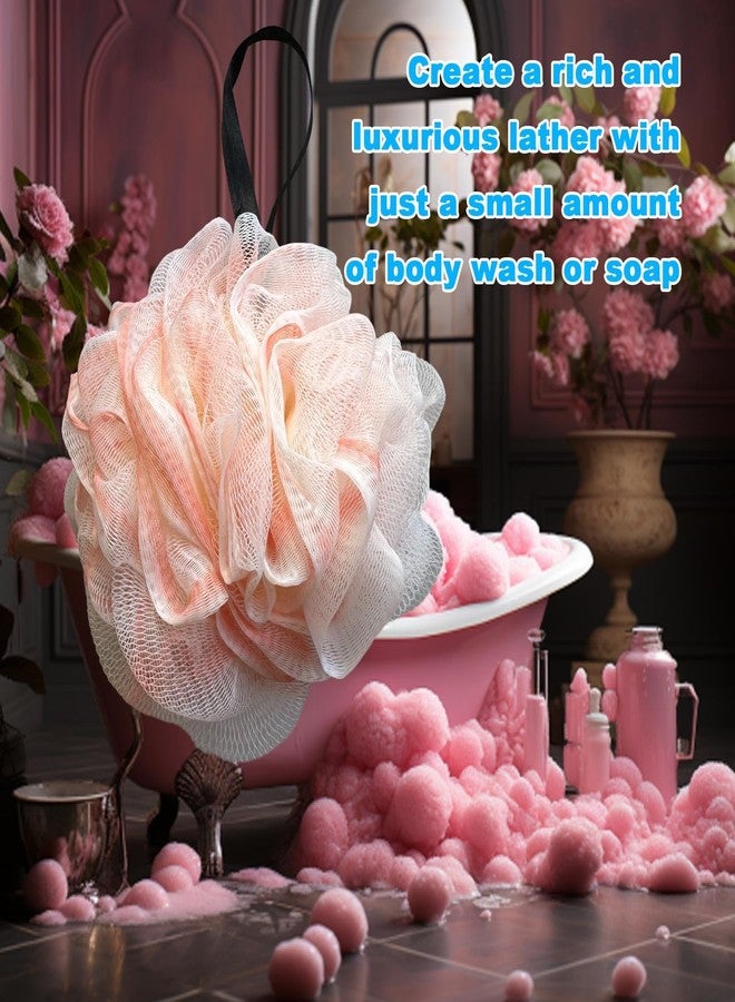GXBTOPGO Loofah Sponge, Exfoliating Bath Sponge Body Scrubber Lofa Single Pack - Pink 50g (1 Pack) - Image 2