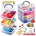 Inscraft 403 Pack Embroidery Floss Set 250 Colors Cross Stitch Friendship Bracelet Thread with 153 Pcs Cross Stitch Tool 4Tier Transparent Box for Storage - Image 3