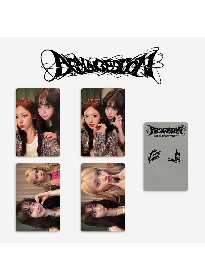 NIBEMINENT 4 Pcs Kpop Aespa Armageddon Lomo Cards Card For Fans Collection Gifts - Image 1
