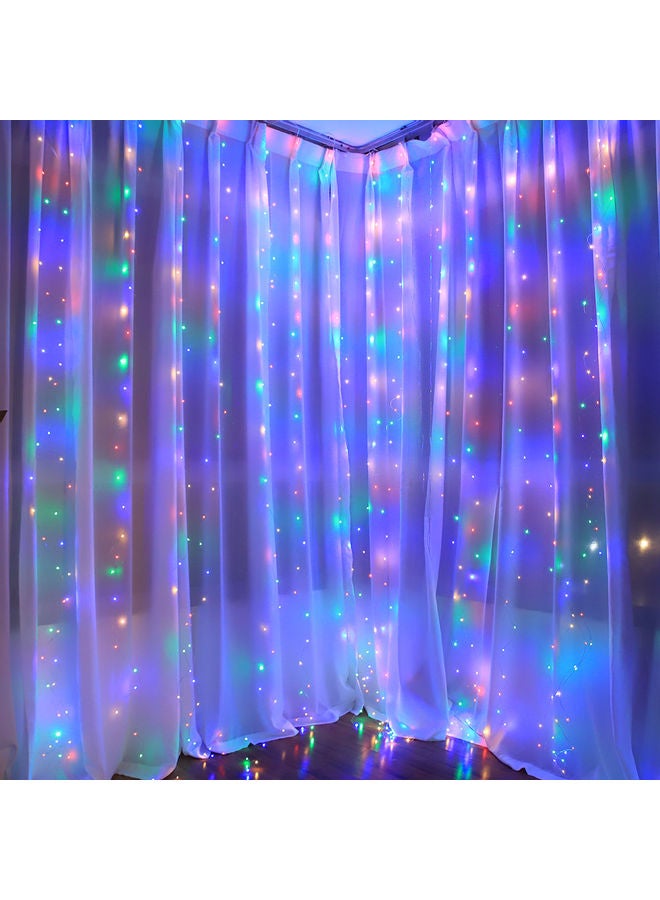 شريط إضاءة بـ 300 مصباح LED متعدد الألوان بشكل نجوم للنوافذ - Image 5