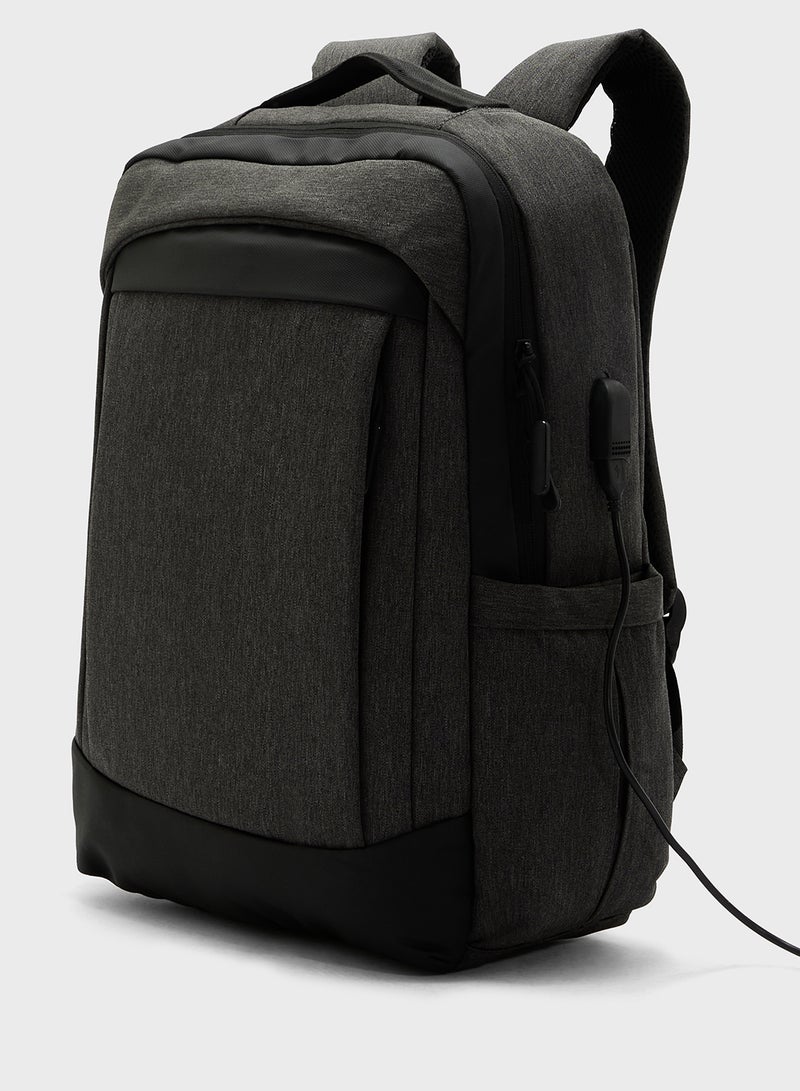 روبرت وود حقيبة ظهر كاجوال مبطنة مع منفذ - Image 2