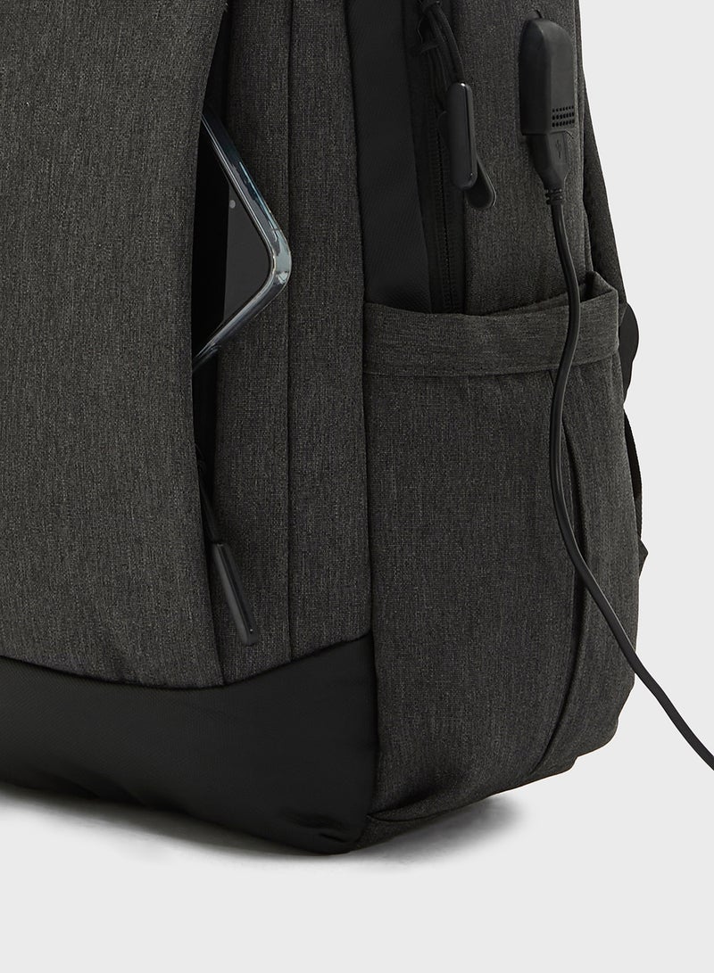 روبرت وود حقيبة ظهر كاجوال مبطنة مع منفذ - Image 4