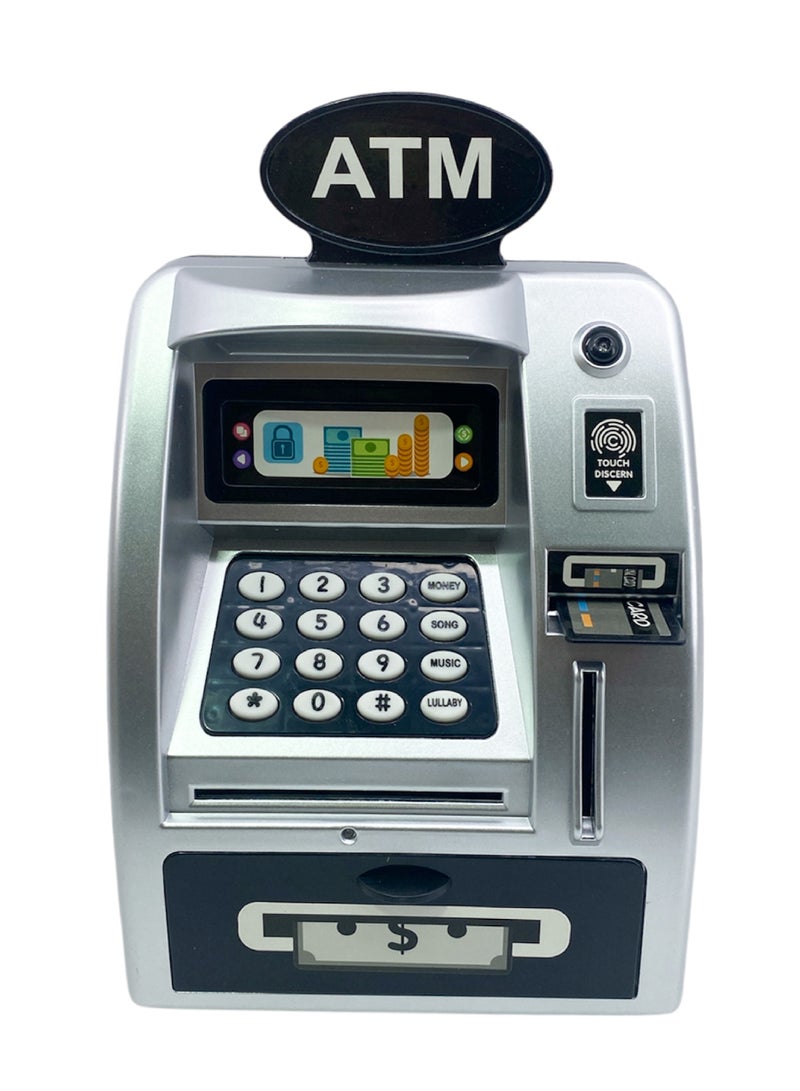 إيه تي إم ماكينة صراف آلي للأطفال – حصالة تعليمية بشكل ATM - مصممة على شكل صراف آلي حقيقي لتعليم الأطفال قيمة المال والادخار بطريقة تفاعلية ومرحة - Image 2