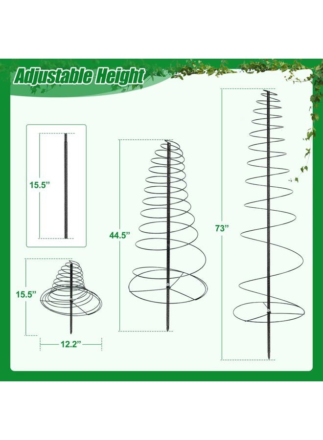 Daneried Trellis for Climbing Plants Outdoor, 73inch Tall Plants Trellis Support Metal Garden Trellis for Vegetables Flowers Plants Vine Support - Image 4
