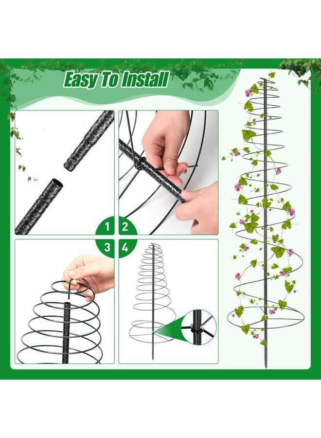 Daneried Trellis for Climbing Plants Outdoor, 73inch Tall Plants Trellis Support Metal Garden Trellis for Vegetables Flowers Plants Vine Support - Image 5