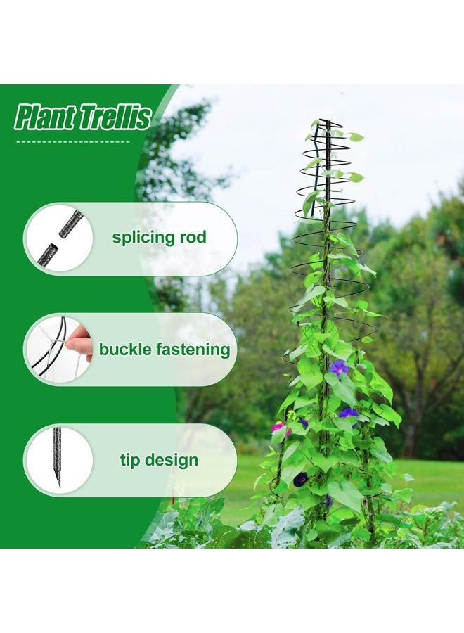 Daneried Trellis for Climbing Plants Outdoor, 73inch Tall Plants Trellis Support Metal Garden Trellis for Vegetables Flowers Plants Vine Support - Image 2