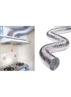 Shams A hobby or chimney that expands to 2.5 meters and a diameter of 5 inches (12.55 cm) of thermally expandable aluminum for the kitchen hood, gas heater and air conditioner + a special thermal paste roll of 23 yards + a hobby hood with a button to control the opening and closing  - Image 3