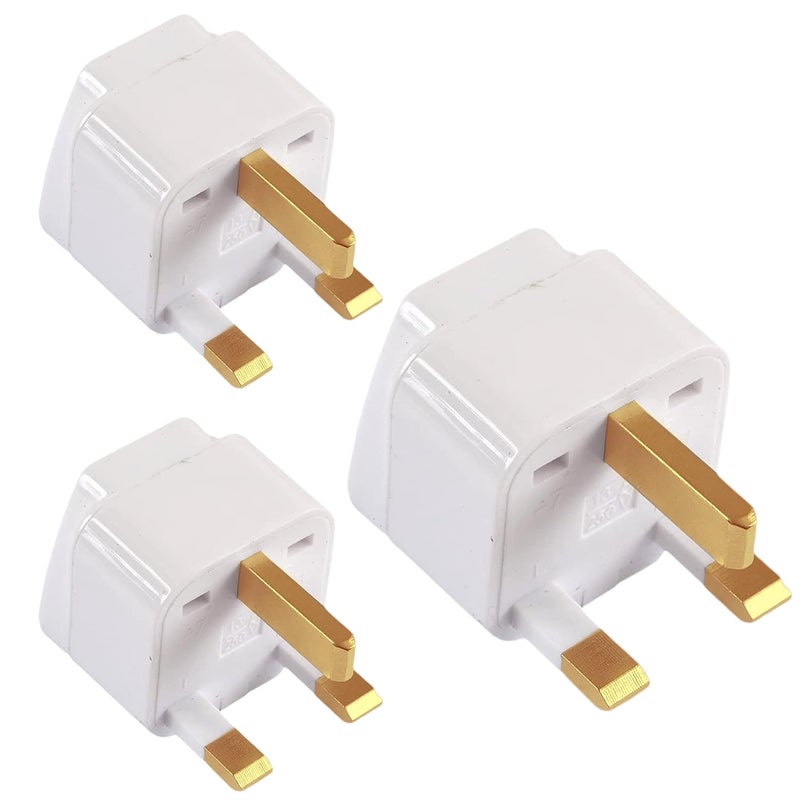KAVANA 3pcs Type G Universal UK Flat 3 Pin PlugConversion PlugsTravel Power SocketConverterComplatible in UK Countries England Scotland Wales and Ireland - Image 1