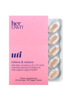 Her Own Her Own, UTI, 30 Veggie Tablets  - Image 1