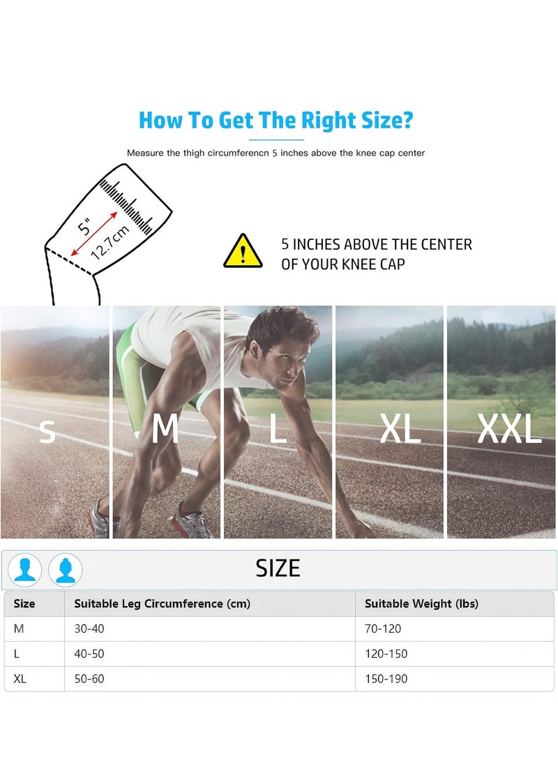 2-Pack Knee Brace Compression Sleeve with Silicone Gel Support - Patella Stabilizer for Arthritis, Sports, Running, Weight Lifting, Meniscus Tear Relief, Comfortable & Breathable for Men & Women,Knee Pads - Image 4