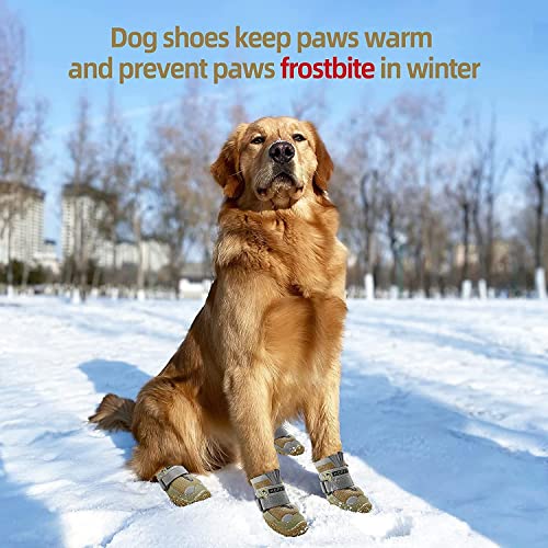 KUTKUT Dog Boots for Hardwood Floor | Breathable Dustproof Dog Shoes | Dog Booties with Reflective Anti-Slip Sole | Outdoor Paw Protectors with Rubber Soles for Hiking and Running (Size: 7) - Image 5