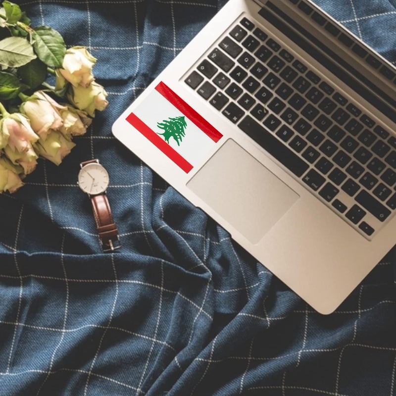 5 قطع ملصق علم لبنان - ملصقات سيارات فينيل عاكسة لعلم اللبنانيين - ملصق مقاوم للماء للزجاج الأمامي والمصد (2.5 × 4.5 بوصة) - Image 5
