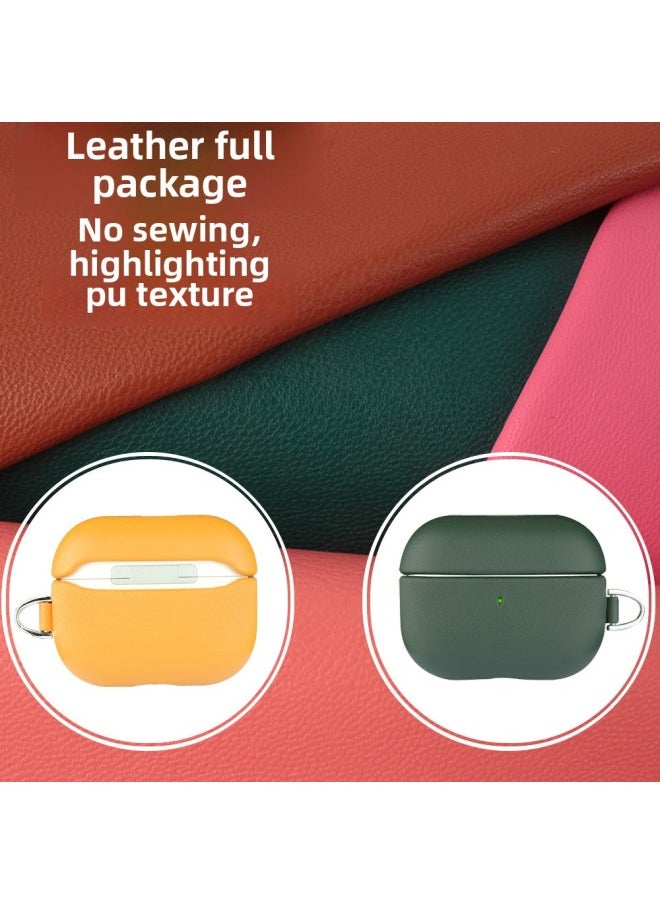 Generic - Full-Bodied PU Leather Bluetooth Protective Case For Apple AirPods 123Pro Durable Elegant Design Suitable For Various Models-Color:Black-Applicable Model:Airpods 3 Generations - Image 1