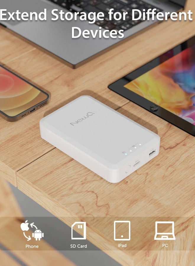 NewQ 1TB External Hard Drive for iPhone, iPad, MacBook - USB 3.0, 2.0, 2.0 3.0 - Compatible with iOS & Android, Store Photos, Videos, Music, Documents - Image 5