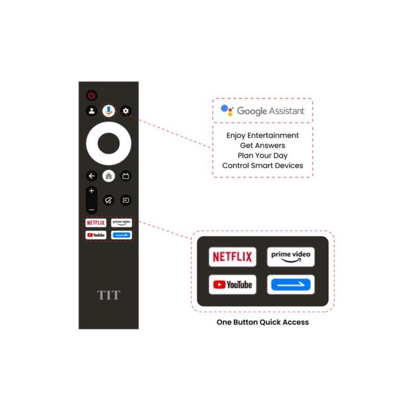 تلفزيون ذكي 55 بوصة 4K QLED للترفيه المنزلي، أسود، مع Google TV Android 14، Dolby Vision، HDR10/HLG، وضع الألعاب HSR 60 هرتز، Dolby Audio، 3× HDMI (ARC)، Wi-Fi + Bluetooth - Image 4