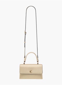 Le Confort Women Monogram Embossed Satchel Bag with Button Closure Ramadan Collection  - Image 2