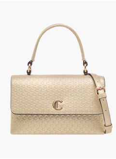Le Confort Women Monogram Embossed Satchel Bag with Button Closure Ramadan Collection  - Image 1
