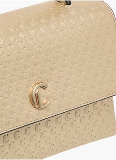 Le Confort Women Monogram Embossed Satchel Bag with Button Closure Ramadan Collection  - Image 4