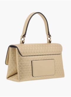 Le Confort Women Monogram Embossed Satchel Bag with Button Closure Ramadan Collection  - Image 3
