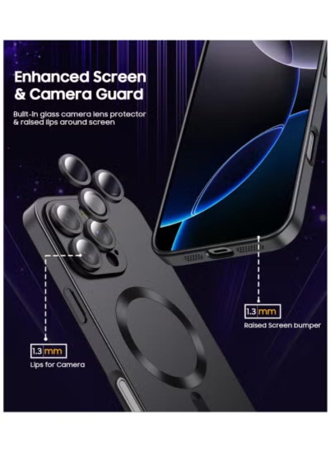 JAJEEK Magnetic iPhone 16 Pro Max Case with MagSafe – Never Yellowing, Grade Drop Protection, Full Camera Lens Protector, Soft Clear Phone Case for Women and Girls (6.9 inch) Black - Ultra-Strong, Durable, Slim Design for Maximum Style & Protection - Image 2