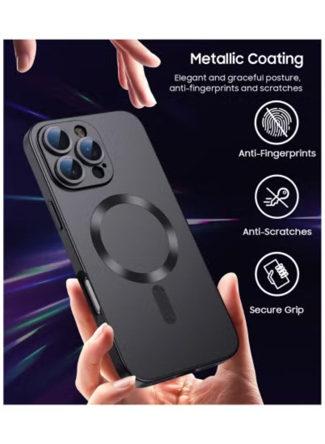 JAJEEK Magnetic iPhone 16 Pro Max Case with MagSafe – Never Yellowing, Grade Drop Protection, Full Camera Lens Protector, Soft Clear Phone Case for Women and Girls (6.9 inch) Black - Ultra-Strong, Durable, Slim Design for Maximum Style & Protection - Image 3