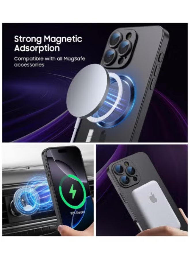 JAJEEK Magnetic iPhone 16 Pro Max Case with MagSafe – Never Yellowing, Grade Drop Protection, Full Camera Lens Protector, Soft Clear Phone Case for Women and Girls (6.9 inch) Black - Ultra-Strong, Durable, Slim Design for Maximum Style & Protection - Image 5