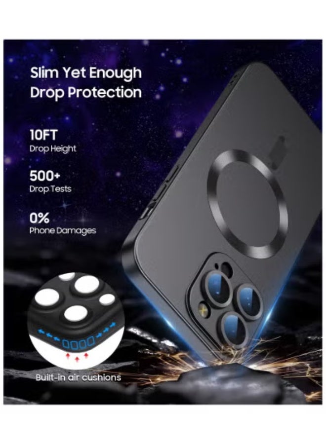 JAJEEK Magnetic iPhone 16 Pro Max Case with MagSafe – Never Yellowing, Grade Drop Protection, Full Camera Lens Protector, Soft Clear Phone Case for Women and Girls (6.9 inch) Black - Ultra-Strong, Durable, Slim Design for Maximum Style & Protection - Image 4