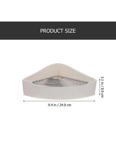 POPETPOP POPETPOP Rabbit Litter Box Ceramic Rabbit Toilet : Rabbit Corner Litter Box Bunny Litter Box Small Animal Litter Box Pet Toilet for Guinea Pigs Hamster Chinchilla Hedgehog, 24x18.5cm, White  - Image 3