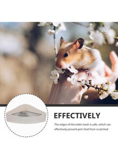 POPETPOP POPETPOP Rabbit Litter Box Ceramic Rabbit Toilet : Rabbit Corner Litter Box Bunny Litter Box Small Animal Litter Box Pet Toilet for Guinea Pigs Hamster Chinchilla Hedgehog, 24x18.5cm, White  - Image 2